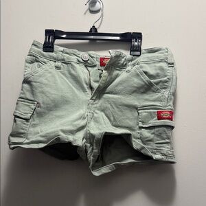 Dickies Women's Light Green Cargo Shorts